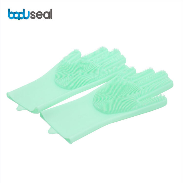 洗碗硅膠手套魔術(shù)清潔手套